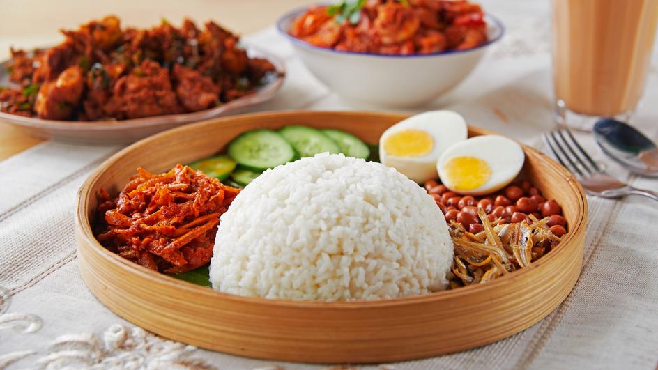 nasi lemak dalam keadaan segar